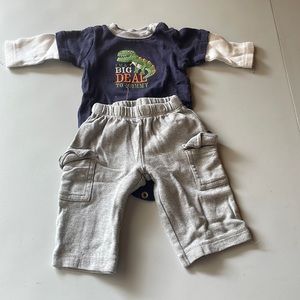 Carters Dinosaur set 3 months blue and gray